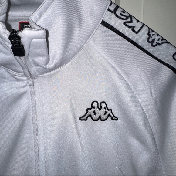 Y2K Kappa White Zip-Up track Jacket - size Medium - Picture 6 of 10